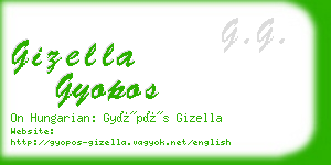 gizella gyopos business card